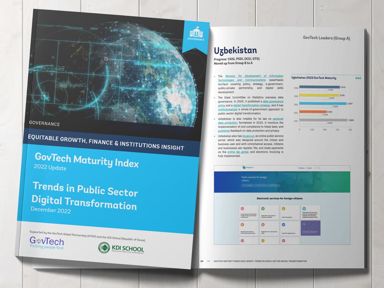 Ўзбекистон Жаҳон банкининг 2022 йилги «Давлат сектори рақамли трансформациясининг тенденциялари» номли ҳисоботида алоҳида ўрин олди