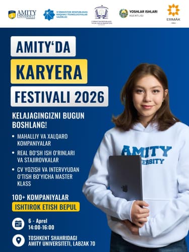 Amity Career Fest 2026 — Kelajagingizni shu yerdan boshlang!