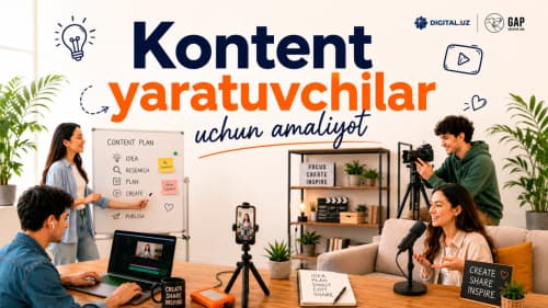 Kontent yaratishga qiziqasizmi? Video montaj qilishni, vizual kontent tayyorlashni yoki ijtimoiy tarmoqlarda kreativ kontent yaratishni xohlaysizmi?