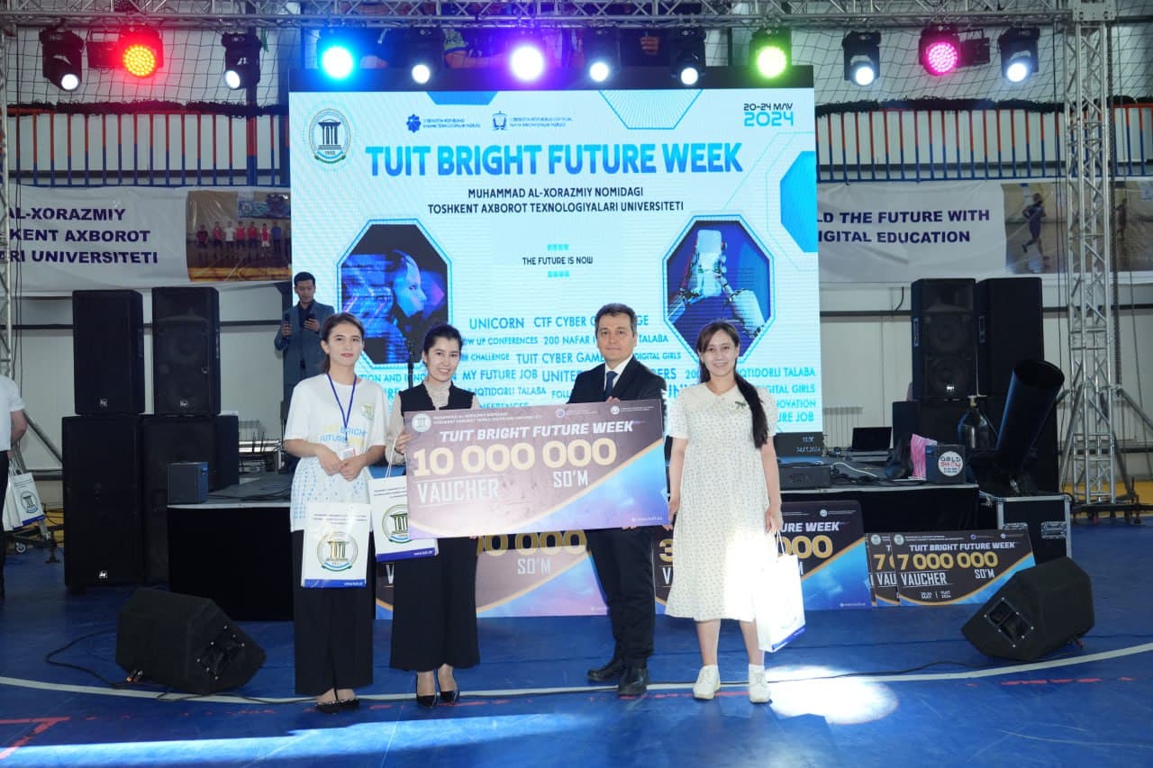 “TUIT Bright Future Week” g‘oliblari taqdirlandi