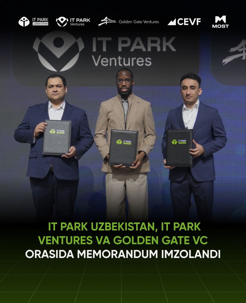 IT Park Uzbekistan, IT Park Ventures va Golden Gate VC o‘rtasida memorandum imzolandi