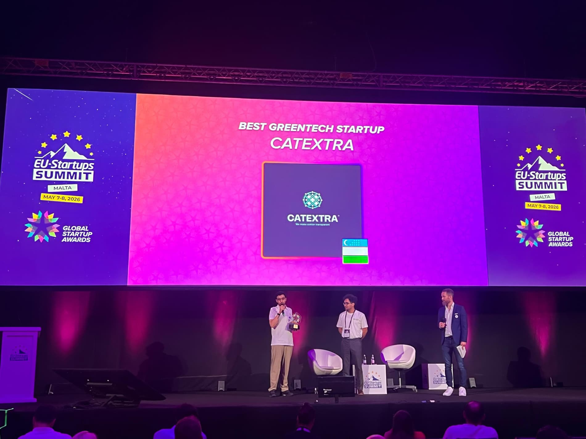 Uzbekistan secures two global wins at the Global Startup Awards in Malta