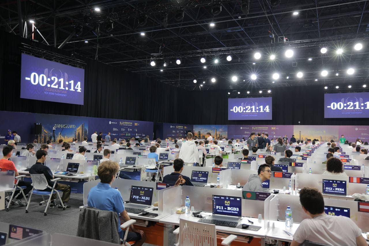 O‘zbekiston tarixida ilk bor o‘tkazilayotgan 38-Xalqaro informatika olimpiadasining birinchi kun bahslari boshlandi